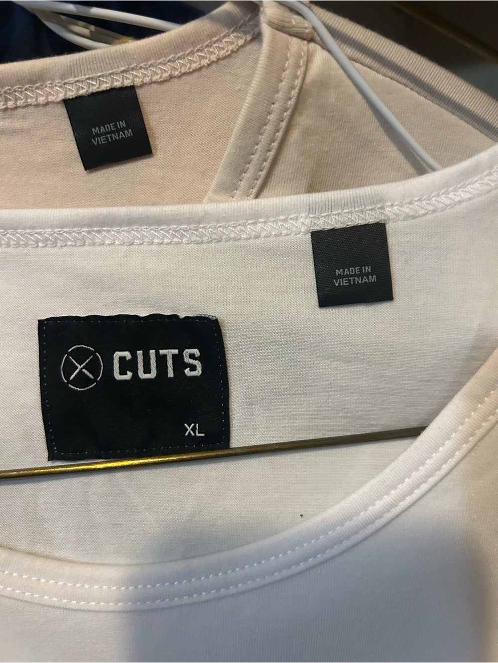 Cuts Clothing Short Sleeve Crew Tee in White, Light Gray, Beige bundle of 3 - Picture 3 of 3